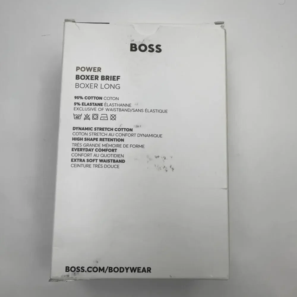 Boss Power Boxer Brief Underwear Mens Small Multicolor Cotton Stretch 3 Pack